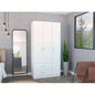 Eureka Three Door Armoire, Two Drawers, Rod