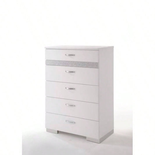 Naima White High Gloss Chest