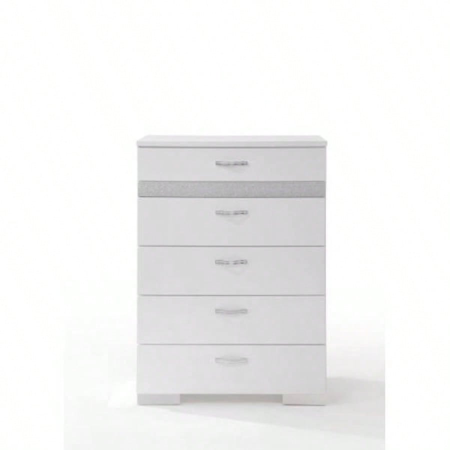 Naima White High Gloss Chest