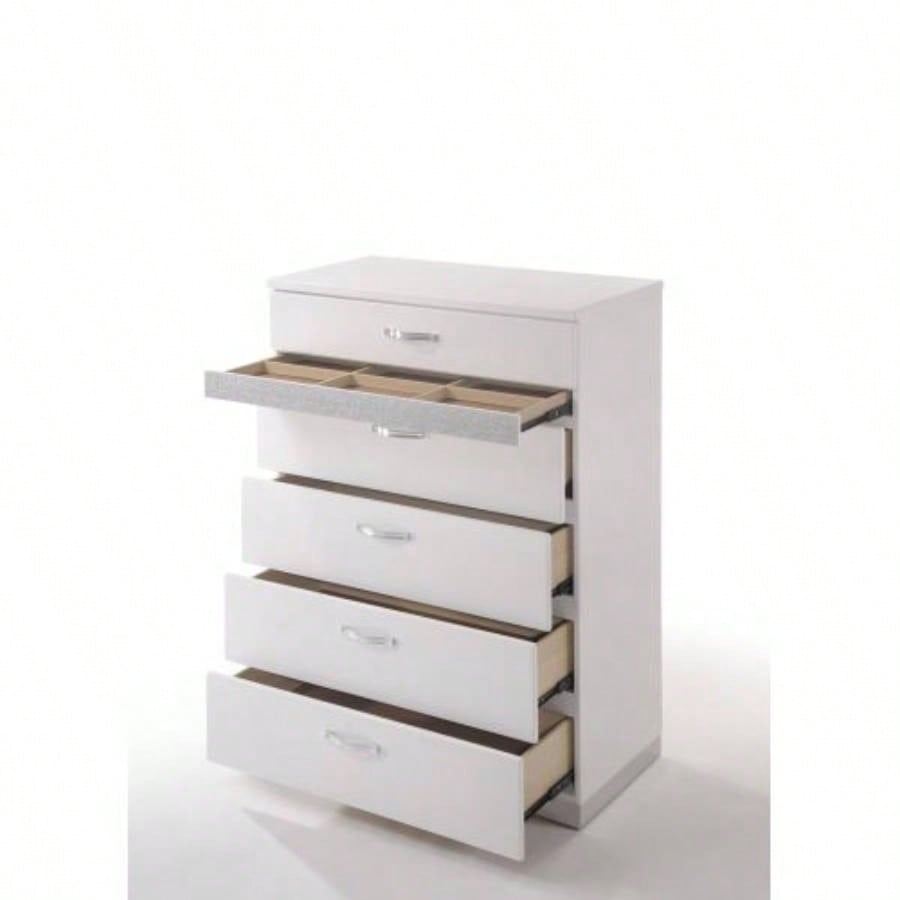 Naima White High Gloss Chest