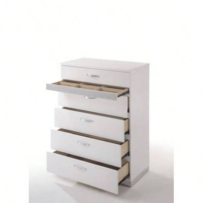 Naima White High Gloss Chest