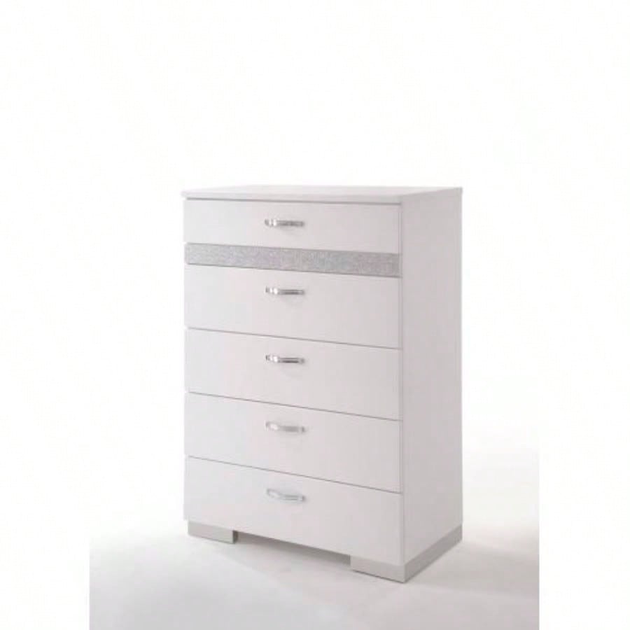Naima White High Gloss Chest