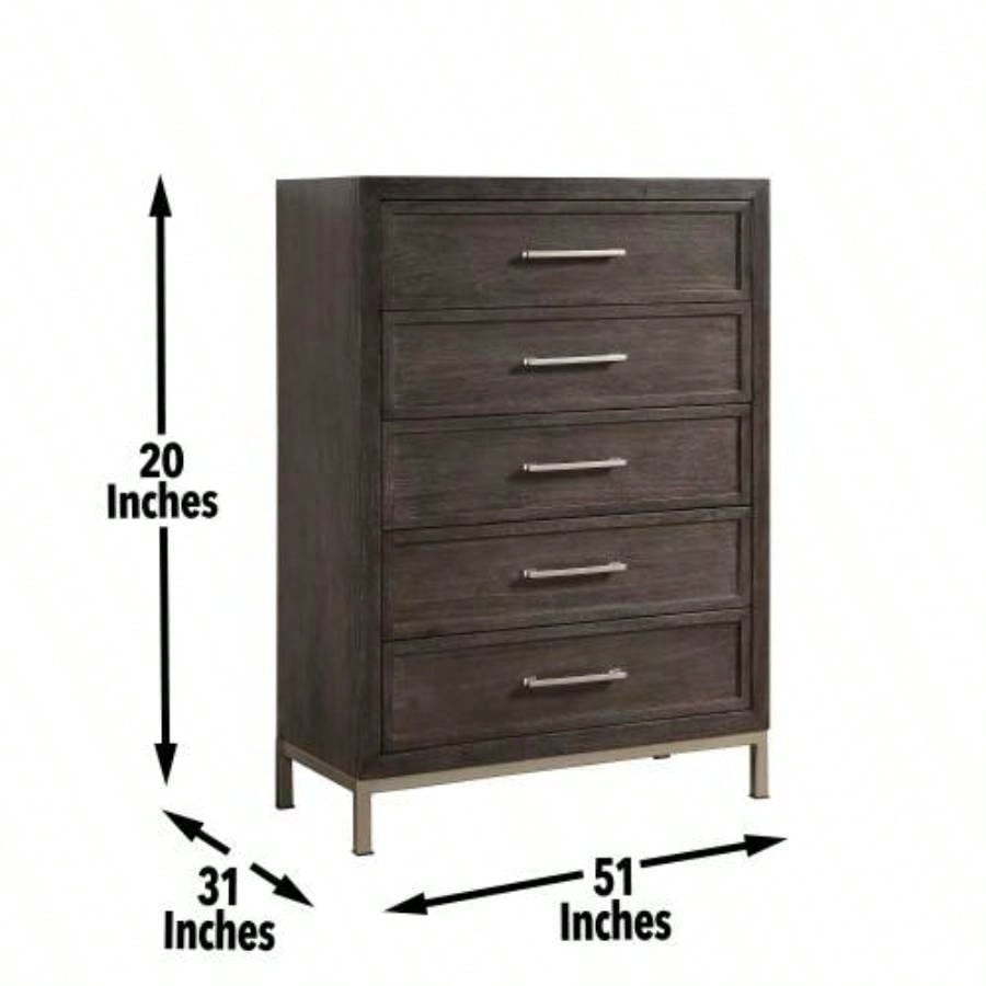 Broomfield - 5 - Drawer Chest - Brown