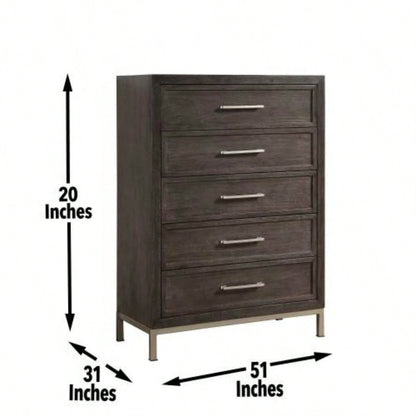 Broomfield - 5 - Drawer Chest - Brown