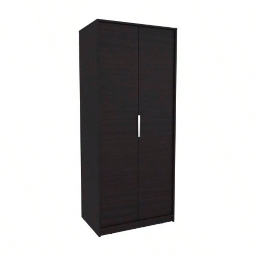 Armoire, 2 Doors, 2 Shelves, Black Wengue