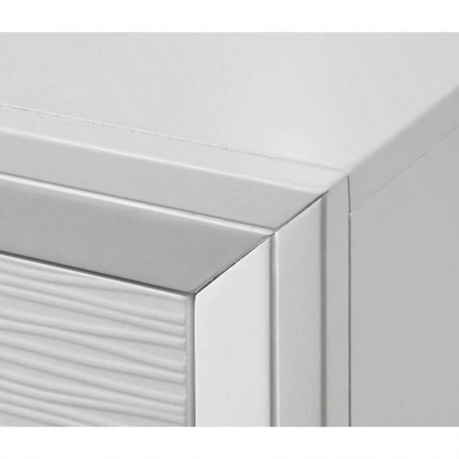 1pc Contemporary Modern 5 - Drawer Chest White Round Knobs Bedroom Living Room Wooden Furniture