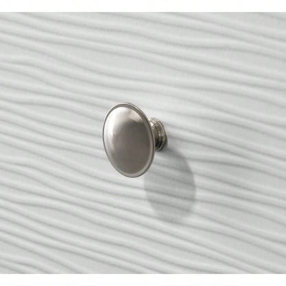 1pc Contemporary Modern 5 - Drawer Chest White Round Knobs Bedroom Living Room Wooden Furniture