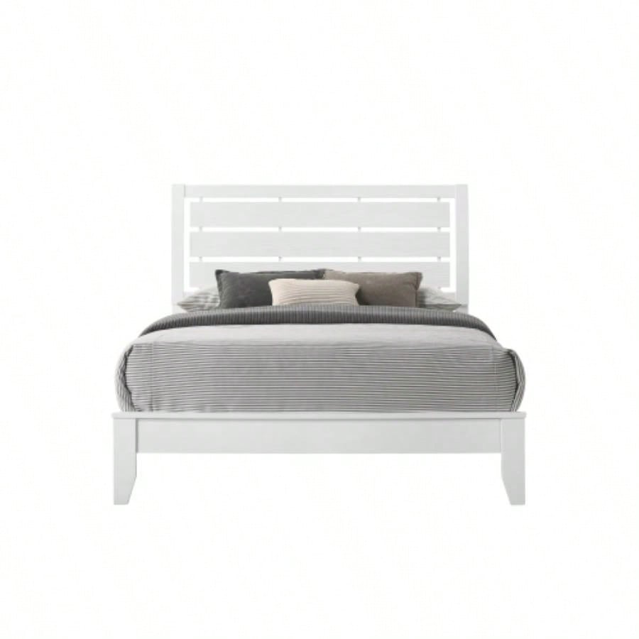 1pc Contemporary Modern 5 - Drawer Chest White Round Knobs Bedroom Living Room Wooden Furniture