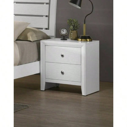 1pc Contemporary Modern 5 - Drawer Chest White Round Knobs Bedroom Living Room Wooden Furniture