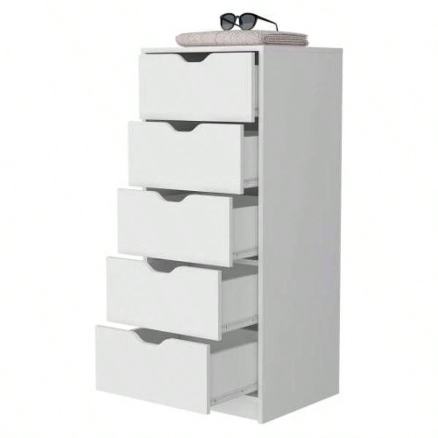 Dillon 5 Narrow Drawer Dresser, Tall Chest of Drawers