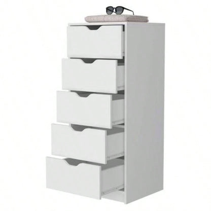 Dillon 5 Narrow Drawer Dresser, Tall Chest of Drawers