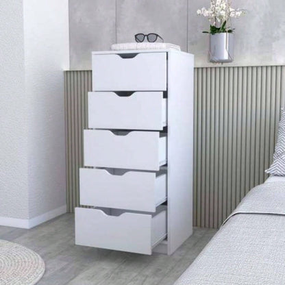 Dillon 5 Narrow Drawer Dresser, Tall Chest of Drawers