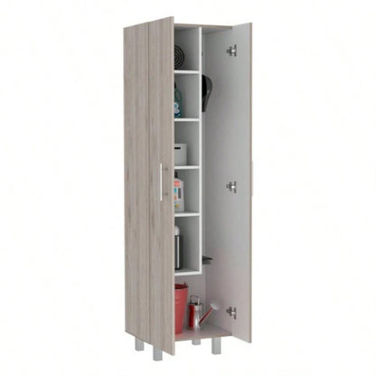 Closet Pantry Copenhague, Bedroom, Light Gray/ White