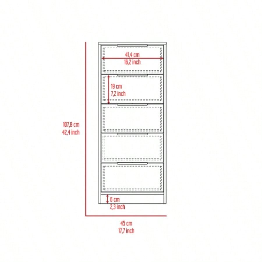 Washington Five Drawer Dresser