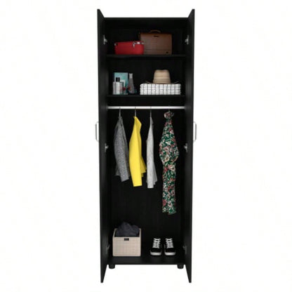Slim Armoire Barkley, Bedroom, Black