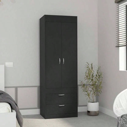 Armoire Tarento, Two Drawers, Black Wengue