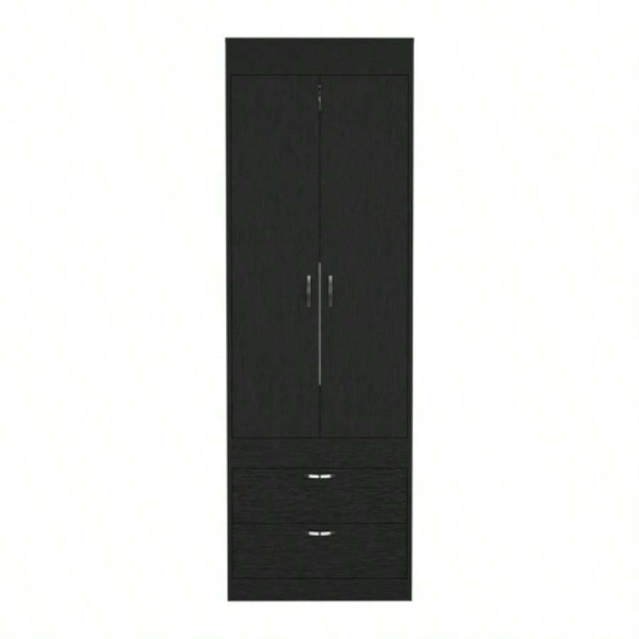 Armoire Tarento, Two Drawers, Black Wengue
