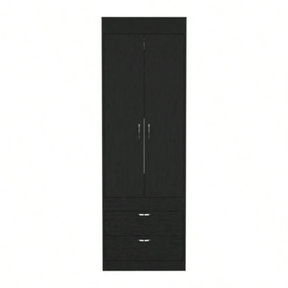 Armoire Tarento, Two Drawers, Black Wengue