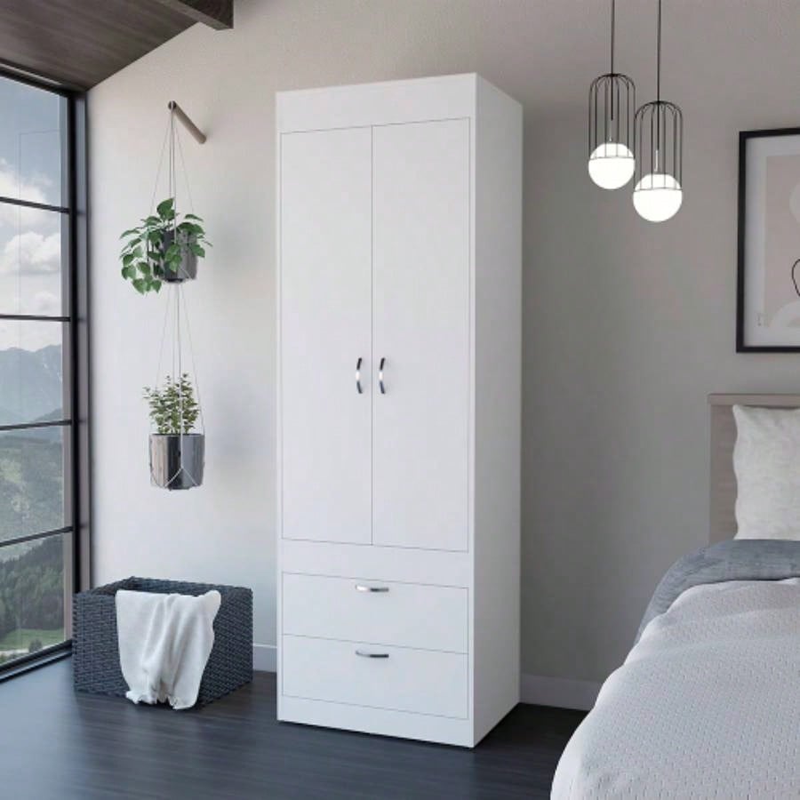 Armoire Tarento, Two Drawers, Black Wengue