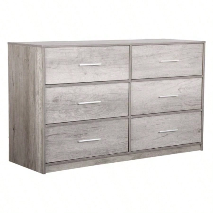 6 - Drawer Dresser with Large Fabric Drawers,