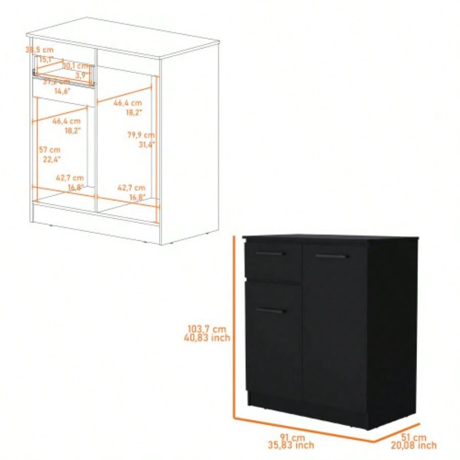 Clarion Dresser with 1 - Drawer and 2 - Door