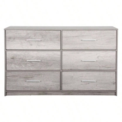 6 - Drawer Dresser with Large Fabric Drawers,