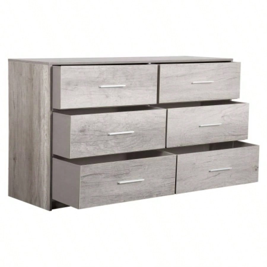 6 - Drawer Dresser with Large Fabric Drawers,