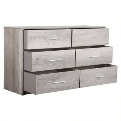 6 - Drawer Dresser with Large Fabric Drawers,