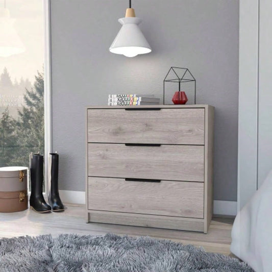3 Drawers Dresser Maryland, Superior Top, Light Gray