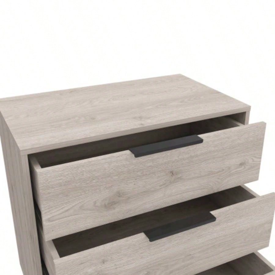 3 Drawers Dresser Maryland, Superior Top, Light Gray