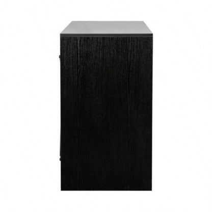 6 - Drawer Dresser with Large Fabric Drawers, Black