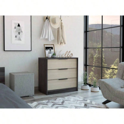 3 Drawers Dresser Maryland, Superior Top, Light Gray