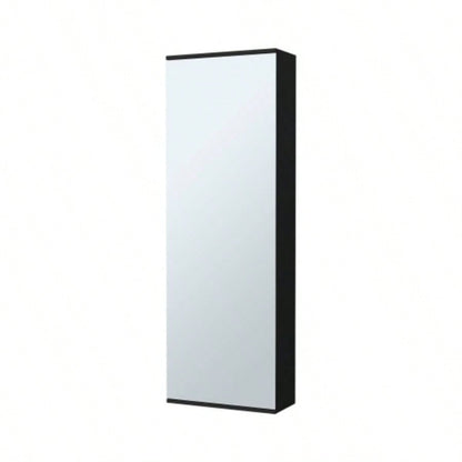 Wall Mounted Shoe Rack, Mirror, Five Shelves, Ten Shoes Capacity