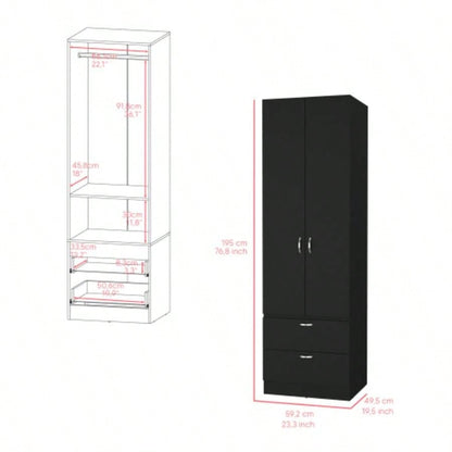 Armoire Marlton, Bedroom, Black