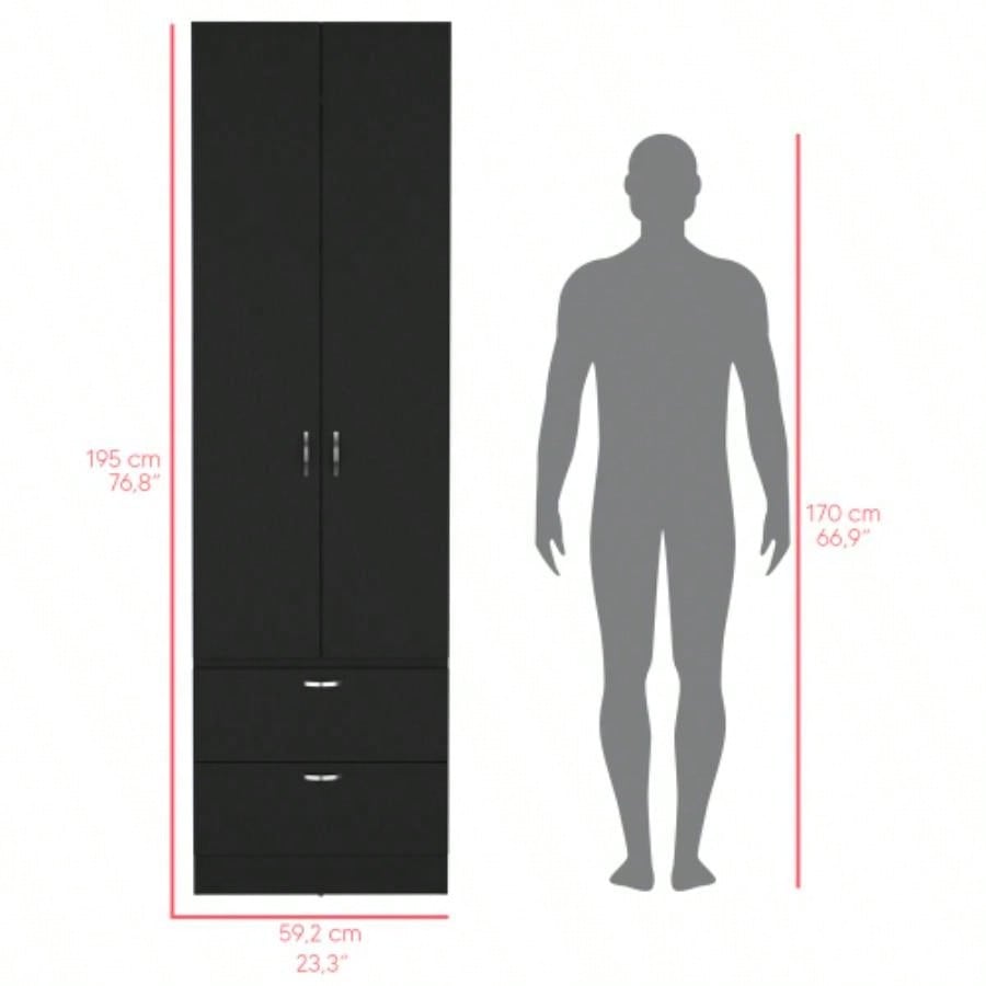Armoire Marlton, Bedroom, Black