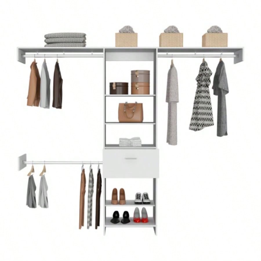 150 Closet System British, Bedroom, Black