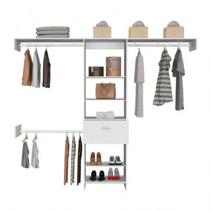 150 Closet System British, Bedroom, Black
