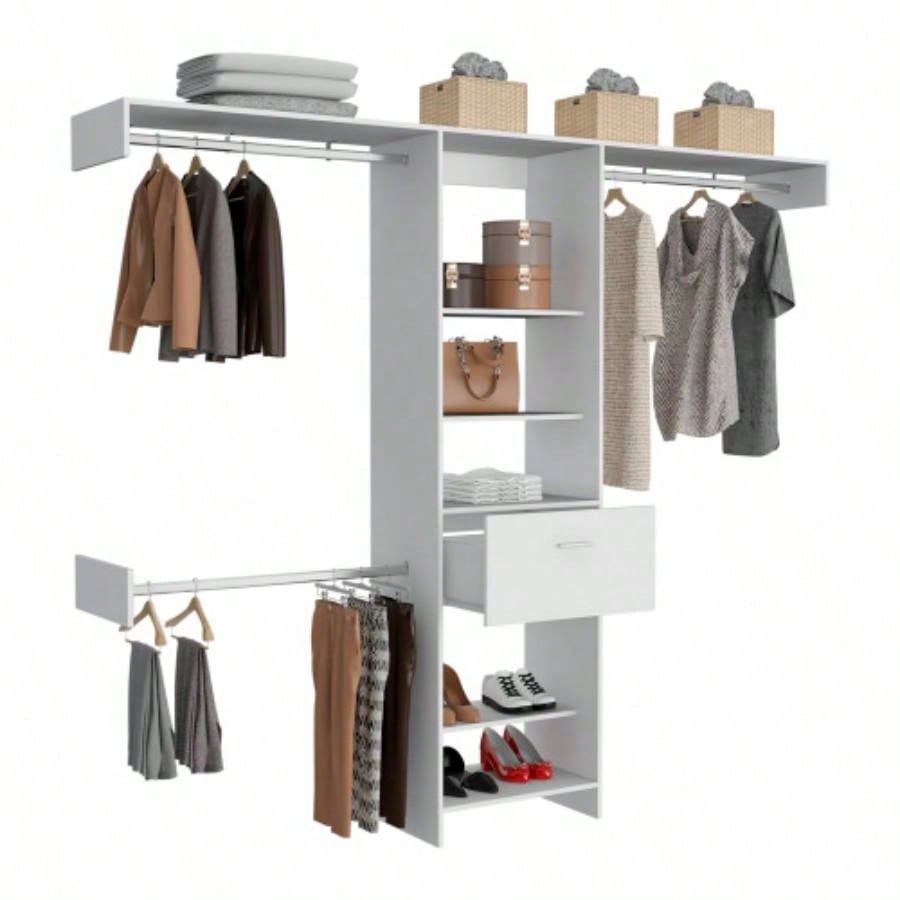 150 Closet System British, Bedroom, Black