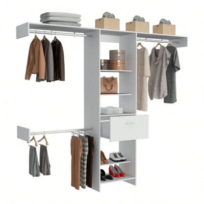 150 Closet System British, Bedroom, Black