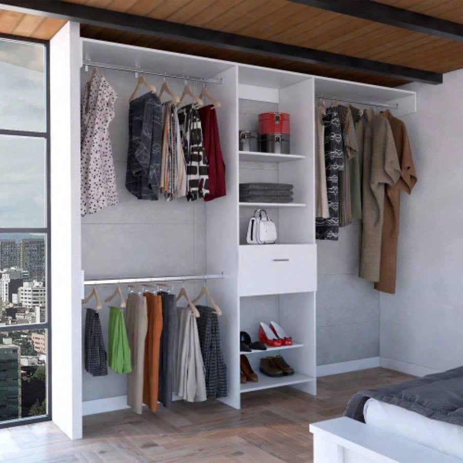 150 Closet System British, Bedroom, Black