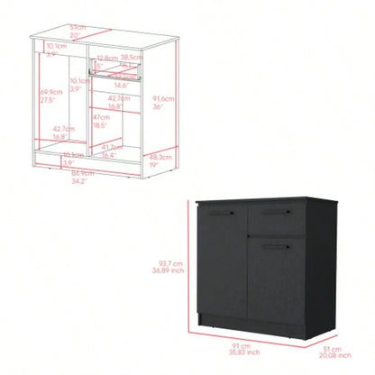 Dresser Carlin, Bedroom, Black