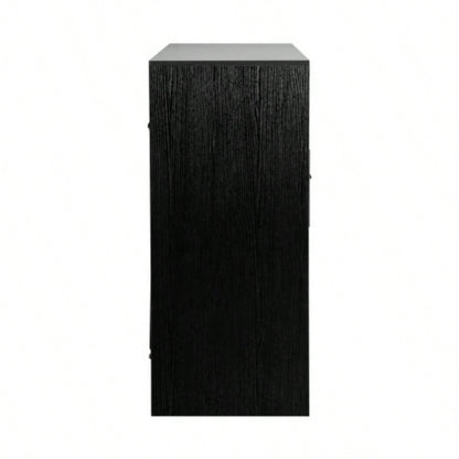 8 - Drawer Dresser with Large Fabric Drawers, Black