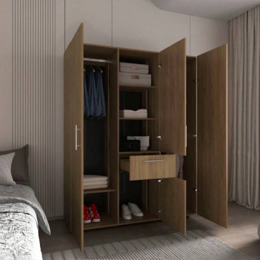 Armoire, 2 Doors, 5 Shelves, 1 Drawer