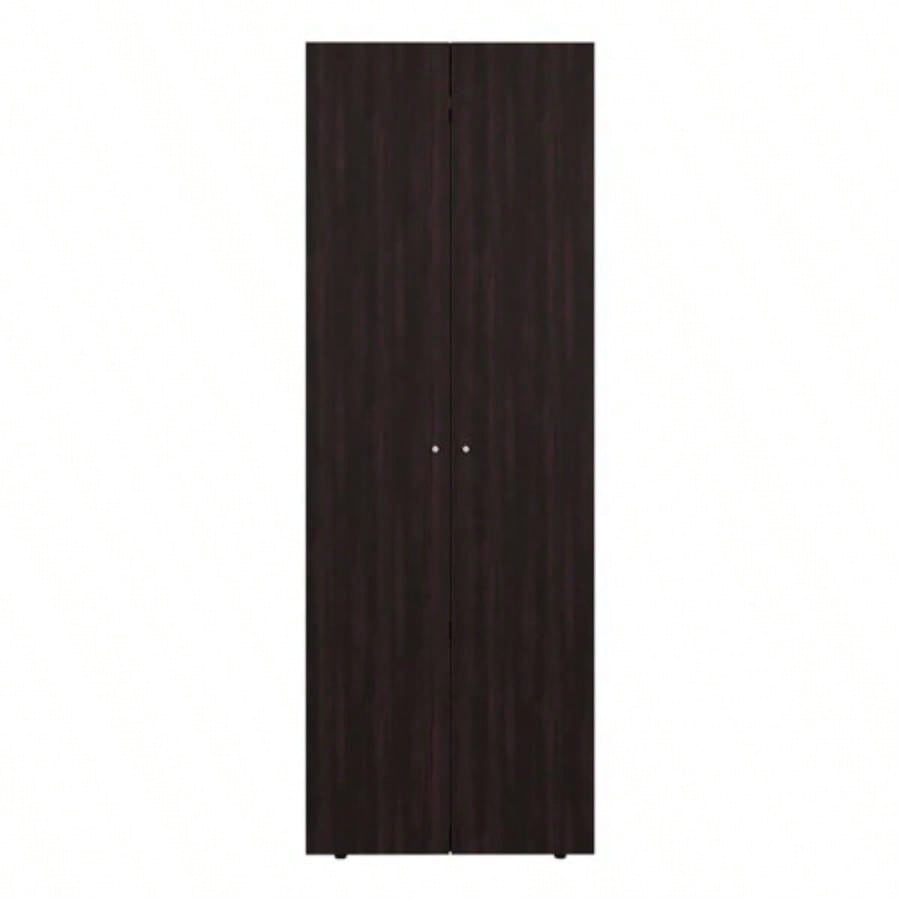 Armoire, 2 Doors, 2 Shelves, Walnut/ Black Wengue