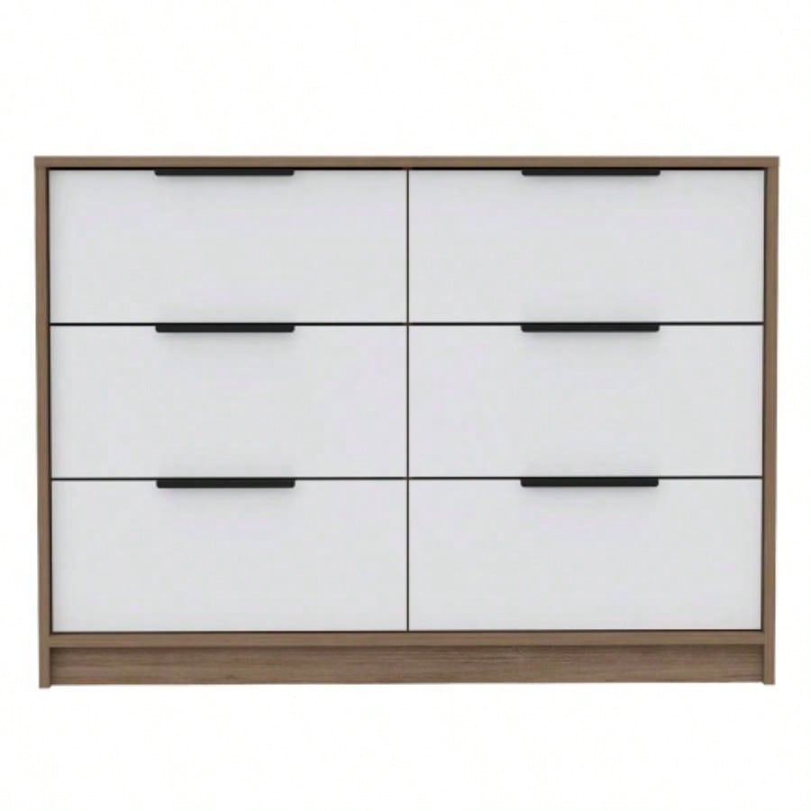 4 Drawer Double Dresser Maryland, Bedroom, Pine/ White