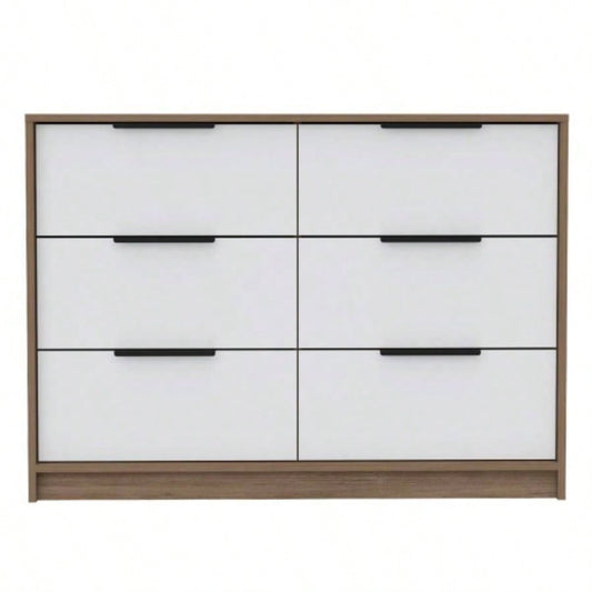 4 Drawer Double Dresser Maryland, Bedroom, Pine/ White