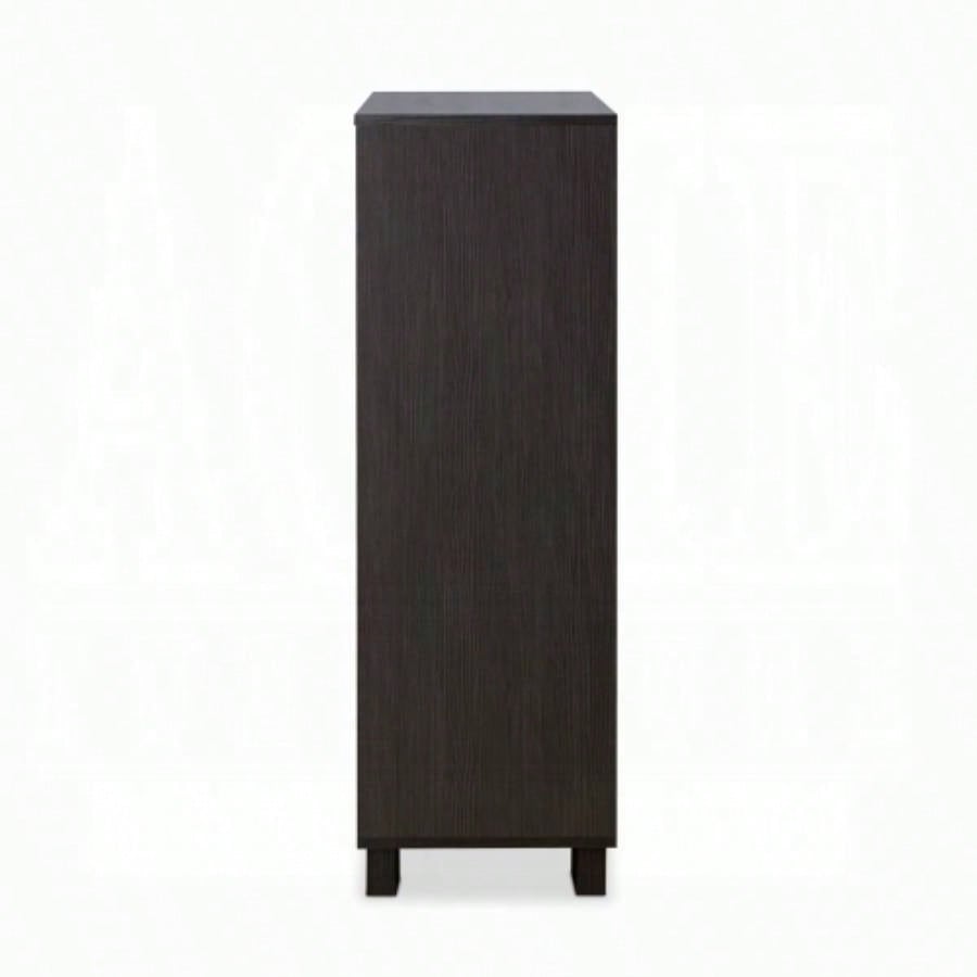 White and Espresso 5 - Drawer Chest