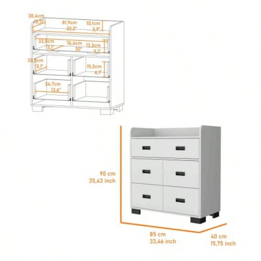 Anemone Dresser, Double Drawer, 4 Single Drawers