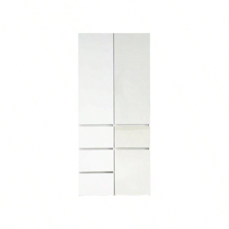 Elise Modular Wood Closet System with Mirror in White