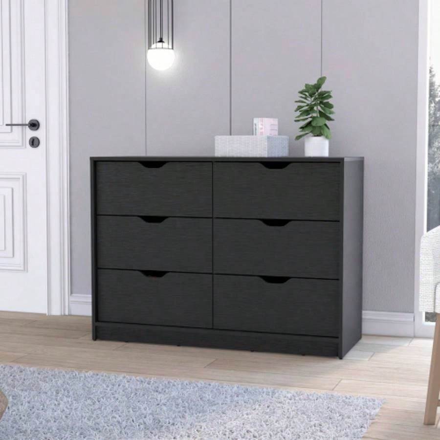 Dresser Curio, Four Drawers, Black Wengue